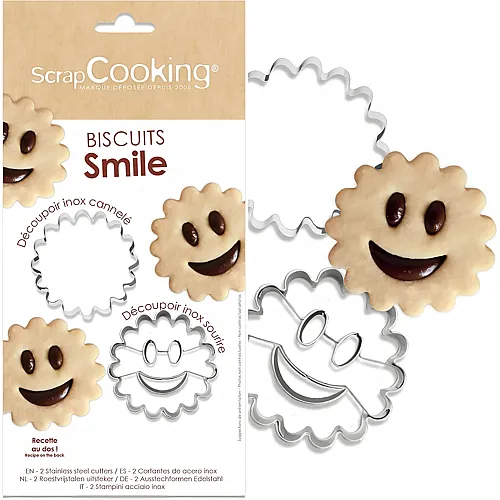 ScrapCooking Spitzbubenform Smile - 2 Teile