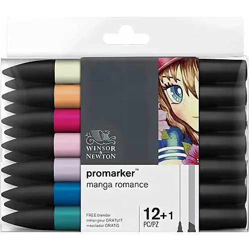 Winsor & Newton Promarker 12+1 Manga Romance