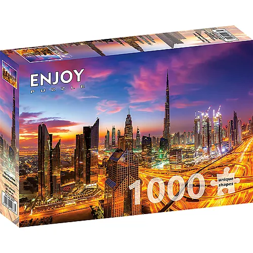 Enjoy Puzzle Morgen �ber der Innenstadt von Dubai - 1000 Teile