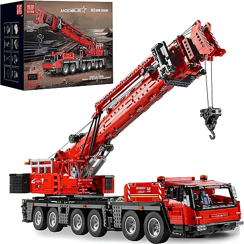 Mould King Models Ferngesteuerter Baukran Rot 17013
