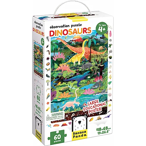 Suchen und Finden Dinosaurier 60Teile