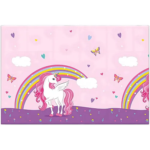 Procos Tischdecke Einhorn Regenbogenfarben, 120x180cm