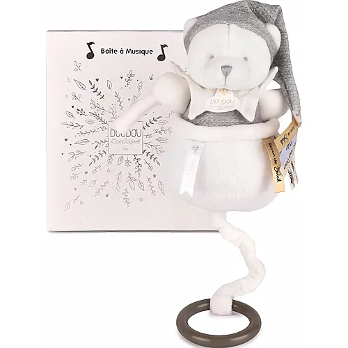 Doudou et Compagnie Musikspieluhr B�r Silber - 20 cm