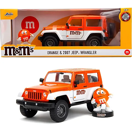 Jada M&Ms Orange 2007 Jeep Wrangler 1:24