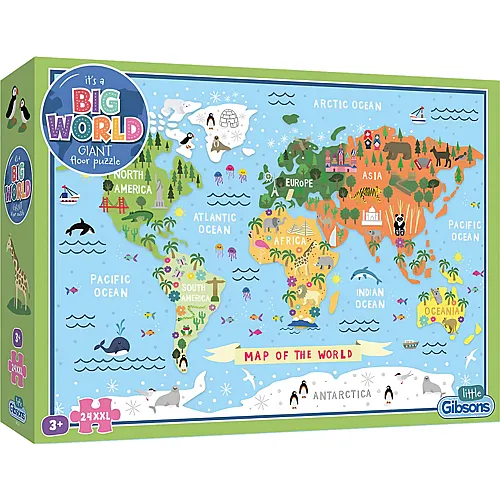 Gibsons Puzzle Map of the World - 24 Teile