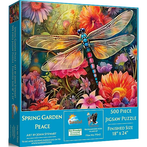 SunsOut Puzzle John Stewart Ruhiger Moment im Fr�hlingsgarten - 500 Teile