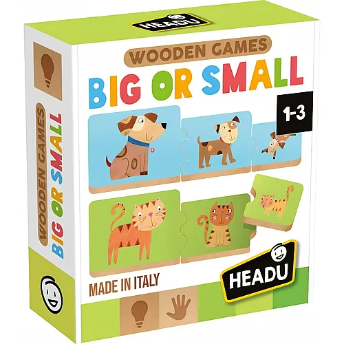 Headu Wooden Game Baby Big or Small Multilingual