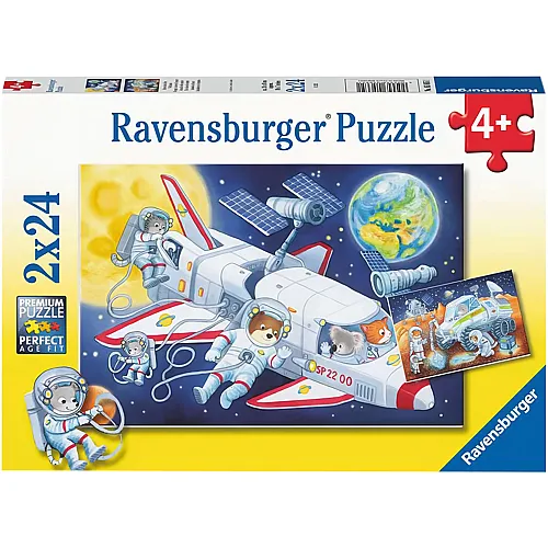 Ravensburger Puzzle Reise durch den Weltraum (2x24)