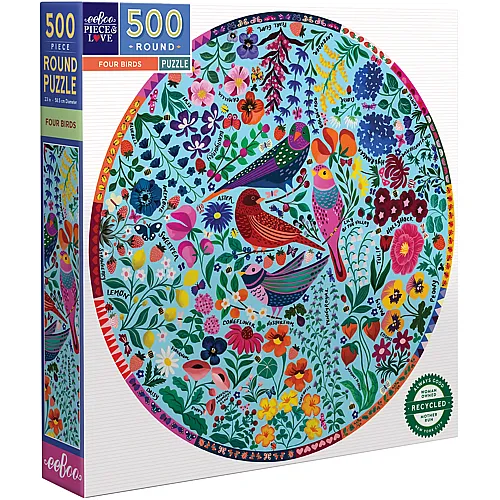 eeBoo Puzzle Four Birds (500Teile)