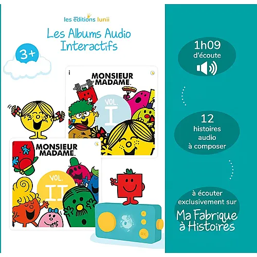 Lunii Album Audio Interactif Pack Duo Monsieur Madame (5+ FR