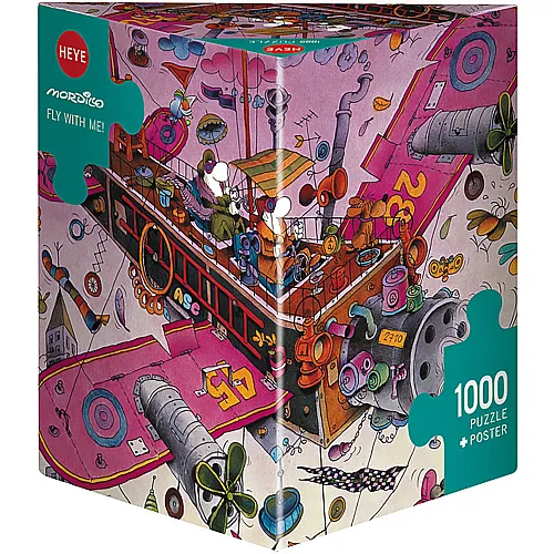 HEYE Puzzle Triangular Mordillo Fly with me! (1000Teile)