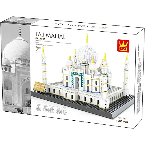 Wange Taj Mahal von Agra Architektur-Modell, zur Montage mit Bausteinen