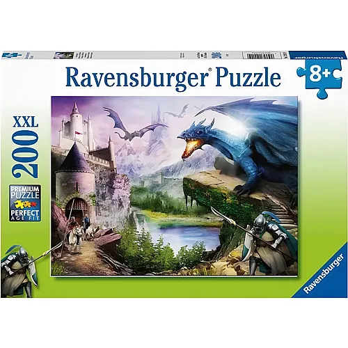 Ravensburger Puzzle 200 Teile XXL Teile - Castle and Dragon