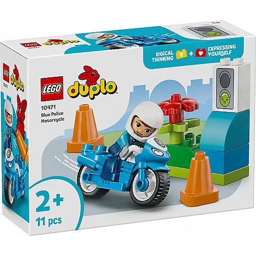 Blaues Polizeimotorrad 10471