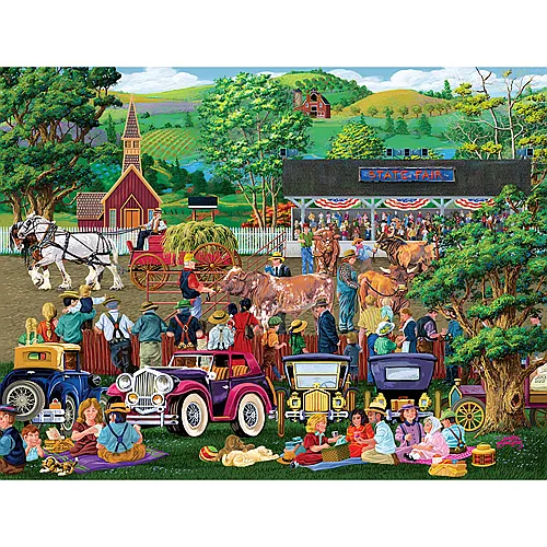 SunsOut Puzzle Joseph Burgess State Fair Picnics - 300 Teile