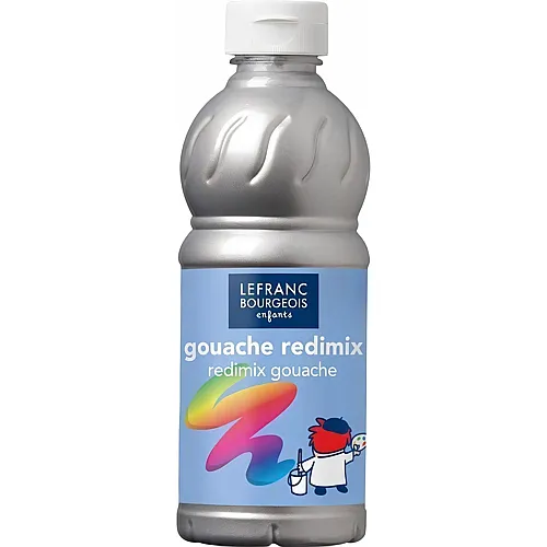 Lefranc Bourgeois Lfb Fl�ssige Tempera Redimix 500ml Flasche - Silber