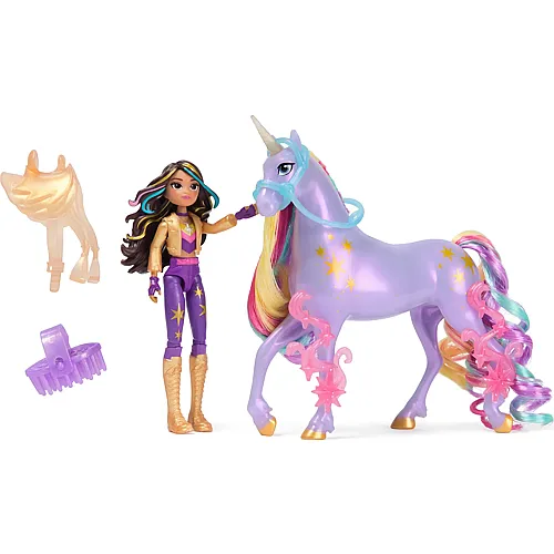 Sophia und Einhorn Wildstar mit echter M�hne