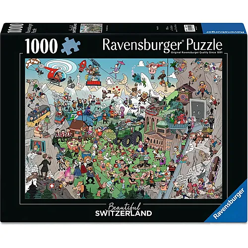 Ravensburger Puzzle Beautiful Switzerland Wimmelbild Schweiz - 1000 Teile