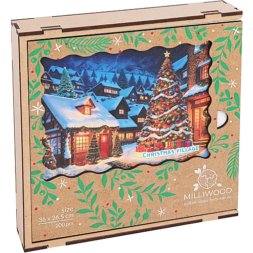 Milliwood Puzzle Weihnachtliches Dorf - 200 Teile