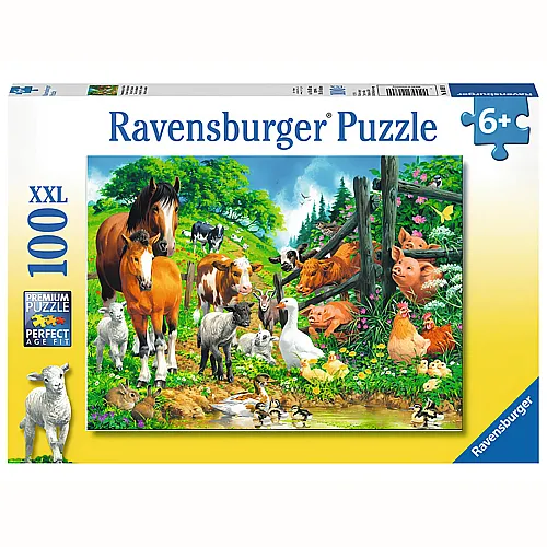Ravensburger Puzzle Versammlung der Tiere (100XXL)