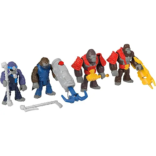 Imaginext Boss Level Army Pack - Gorilla gegen Affe - 9 Teile