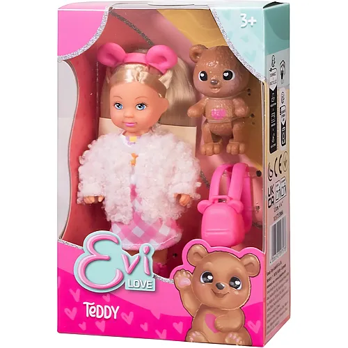 Simba Evi Love Spielpuppe mit flauschigen Jacke