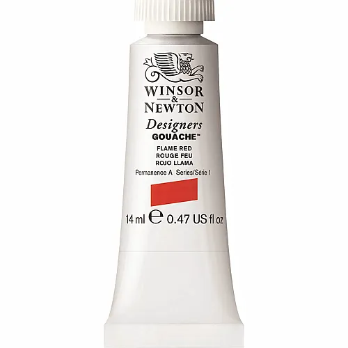 Winsor & Newton W&n Designers Gouache 14ml Tube Flammenrot