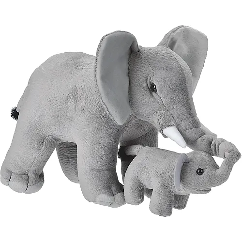 Elefant mit Baby 38cm