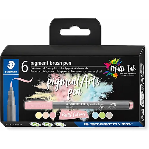 Staedtler Pigment Brush Pen - 6 Teile