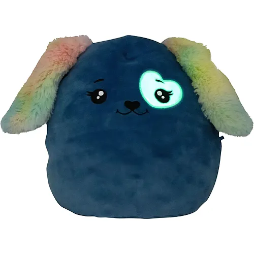 Depesche Ylvi Swoppies Hund mit Leuchteffekt Dunkelblau (20cm)