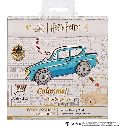 Ugears Model HP Coloring Ford Anglia 7er Set (fr-de-en-pol-es-ukr)