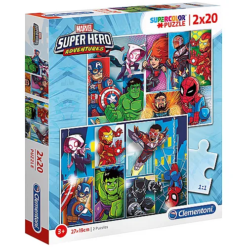 Clementoni Puzzle Supercolor Super Hero Adventures Avengers (2x20)