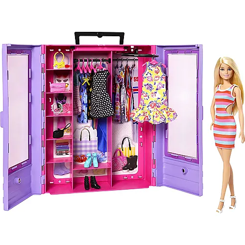 Barbie Fashionistas Ultimativer Kleiderschrank mit Puppe und Kleider