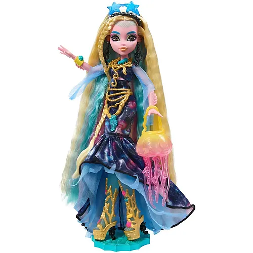Mattel Monster High Fantastische Lagoona-Puppe mit ihrem lockigen Haar