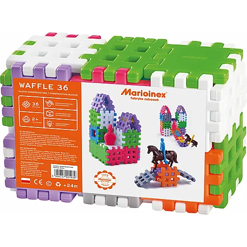 Bauset mit Waffelbl�cken - 36 Teile