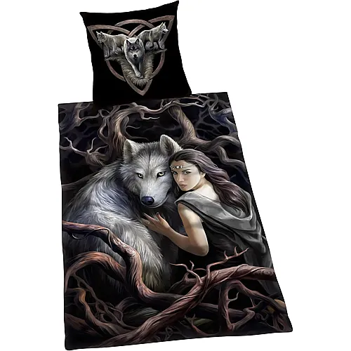 Herding Anne Stokes - Wendebettw�sche (Renforc�) - 80 x 80 + 135 x 200cm