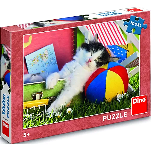 Dino Puzzle Kitten nap - 100 Teile
