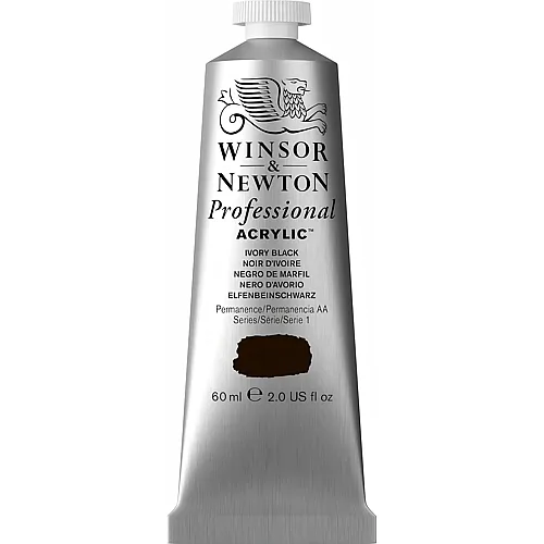 Winsor & Newton Professional Acrylic Acrylfarbe Elfenbeinschwarz - 60 ml