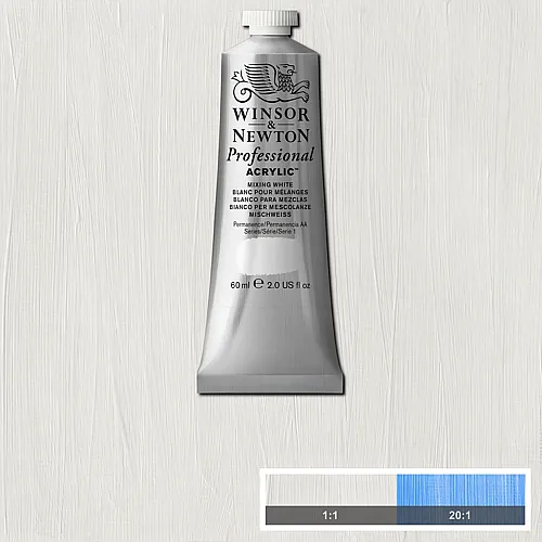 Winsor & Newton W&n Prof. Acrylfarbe 60ml Tube Mischweiss