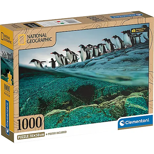 Clementoni Puzzle National Geographic Eselspinguine (1000Teile)