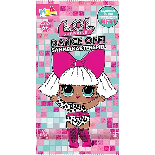 MGA L.O.L. Surprise! Dance Off Trading Cards - 1 Booster Pack mit je 8 Sammelkarten