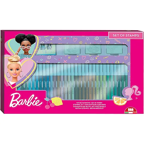 Multiprint Barbie Malset mit Stempeln - 41 Teile