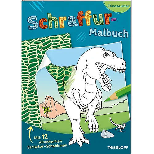 Schraffur-Malbuch Dinosaurier