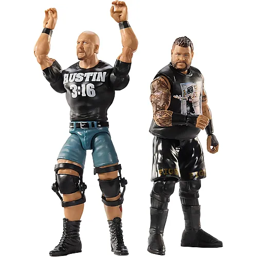 Mattel WWE 2er-Pack Championship Showdown Stone Cold Steve Austin vs Kevin - 15 cm
