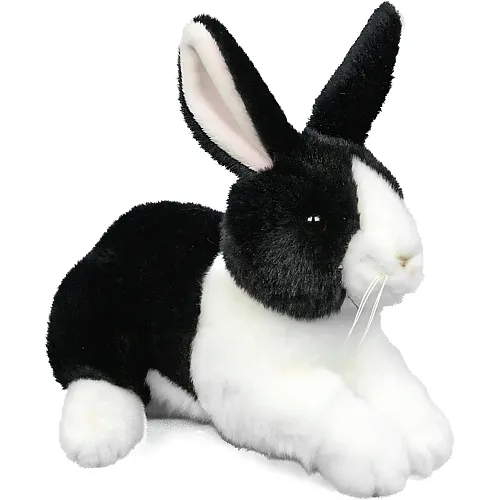 Teddys Rothenburg Hase liegend Schwarz/Weiss - 25 cm