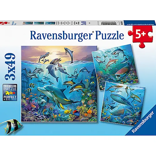 Ravensburger Puzzle Tierwelt des Ozeans (3x49)