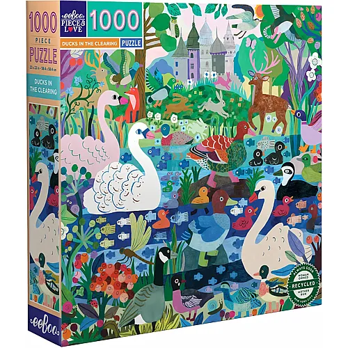 eeBoo Puzzle Ducks in the Clearing - 1000 Teile