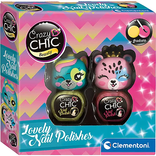 Nagellack Gelb/Pink 2Teile