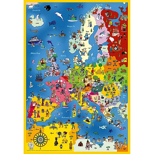 Landkarte Europa 240Teile