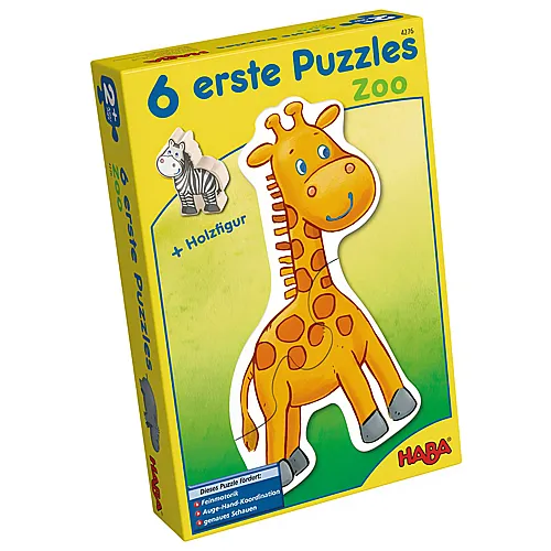 6 erste Puzzles - Zoo 2x2/1x3/3x4